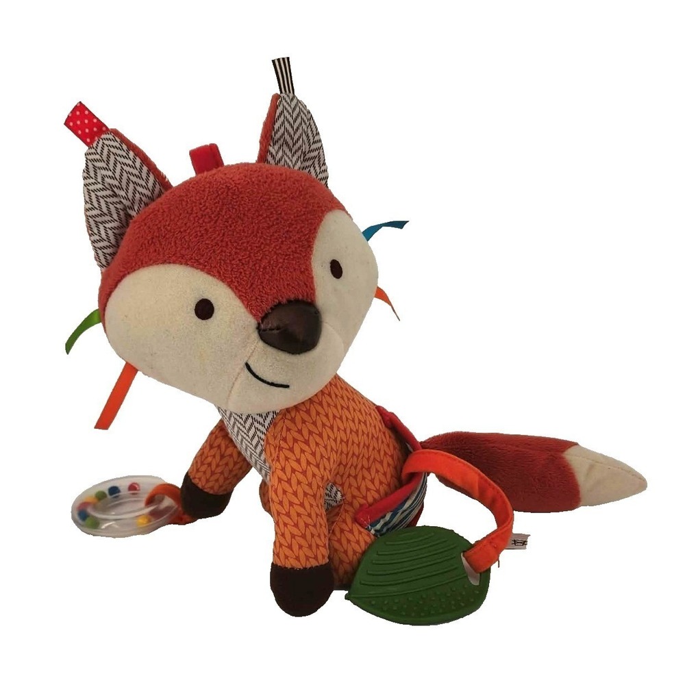 Skip Hop Activity Toy Orange Bandana‎ Buddies Fox Plush Rattle Teether